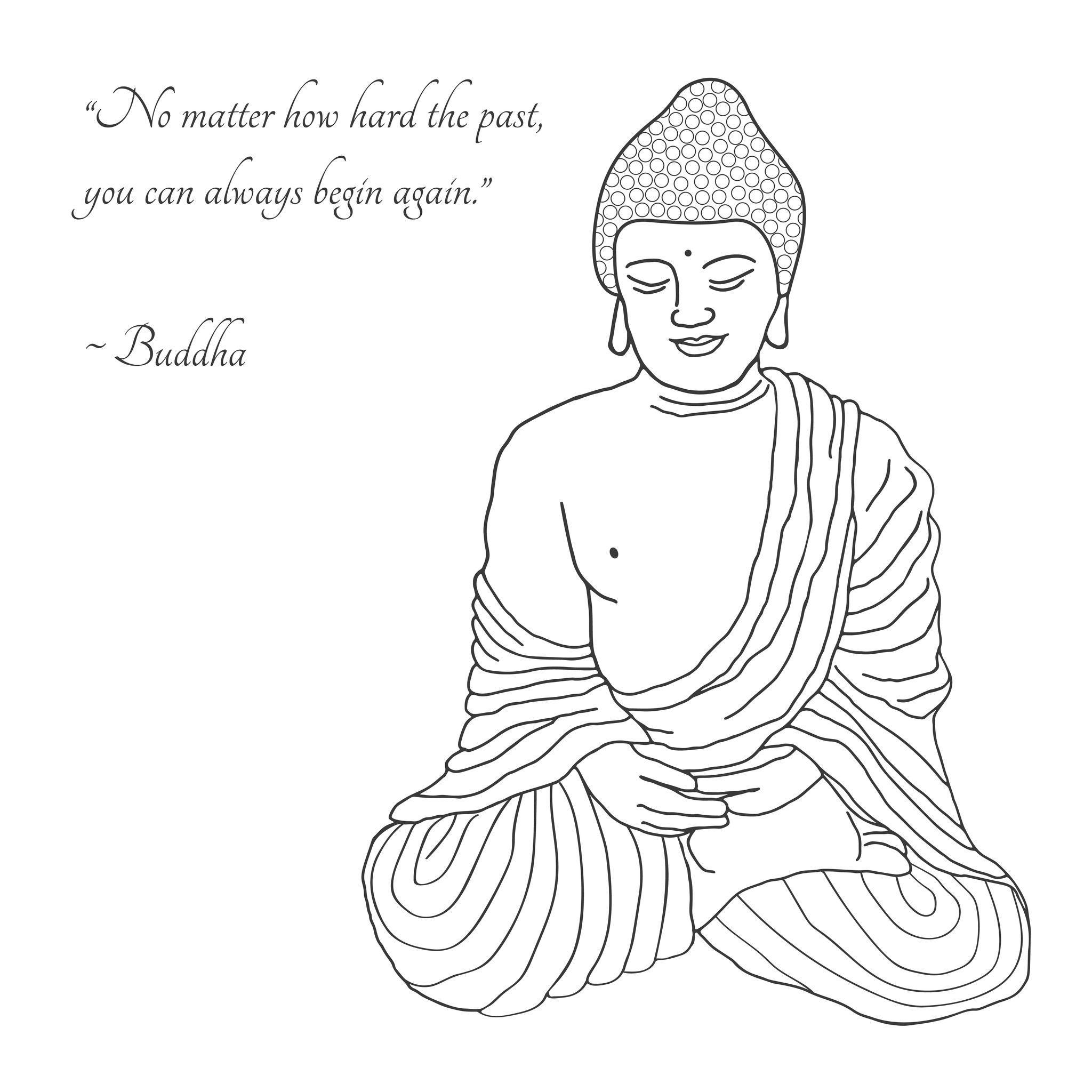 Будда рисунок